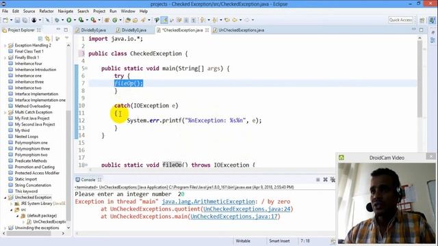 Lecture 83: Java Checked and Unchecked Exception Programming Tutorial in Amharic | በአማርኛ смотреть онлайн