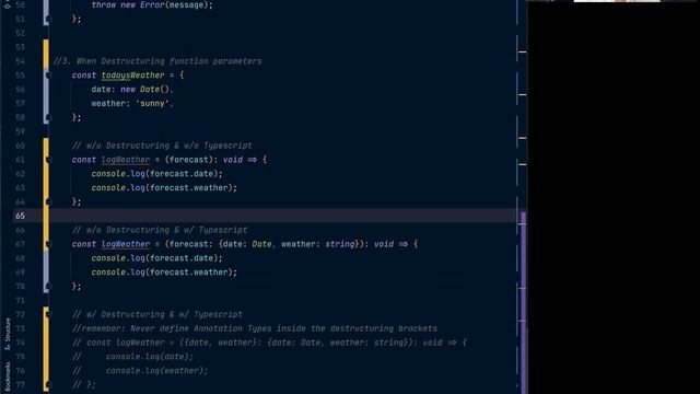 Part 1: Typescript - Type Inference with Variables, Functions, & Objects (Sect26 Appendix  part 1)