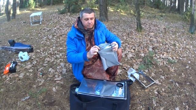 Осенняя рыбалка на фидер. Готовим еду на рыбалке в печи. Двухслойная палатка с печкой УП АЛТАЙ. смотреть онлайн