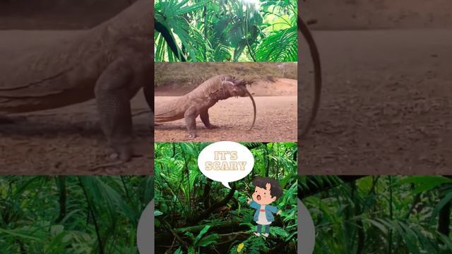 Komodo Dragon Eats Monkey like a gummy bear! #komodo #reptiles #predator #wildlife #wildanimal