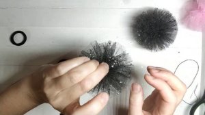Пушистики из Фатина/Фатин Mixtop/Черный Фатин с Глтером/Мики Маус и Фатин/МК/DIY