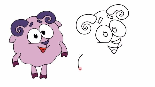 How to draw Kikoriki - Как нарисовать Смешарика Бараша смотреть онлайн