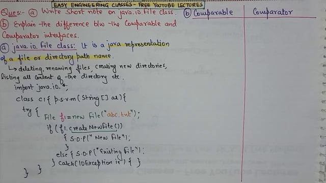 java.io.File Class with Example, Difference between Comparable and Comparator Interface смотреть онлайн