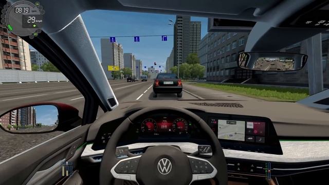 Volkswagen Golf 8 1.4 TSI DSG 2021 | Fast Driving | Logitech G29 gameplay | City Car Driving смотреть онлайн
