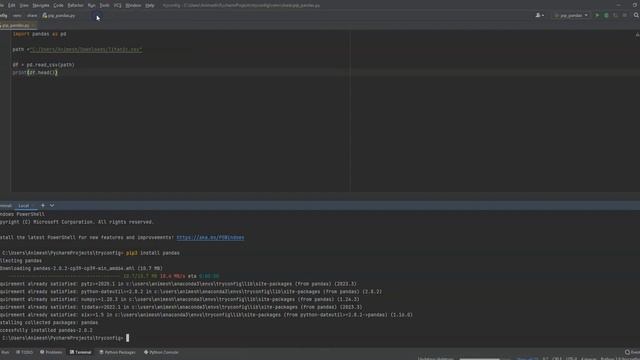 Module Not Found Error : No module named 'pandas' in python | pycharm | jupyter notebook смотреть онлайн