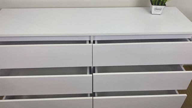 Комод Мальта Білий 6 шухляд