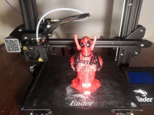 3д печать бюста Дедпула