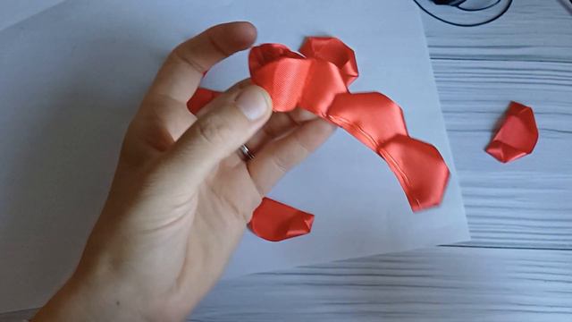Чокер роза Чокер роза з атласної стрічки Чокер з лент Чокер троянда Чокер на шию