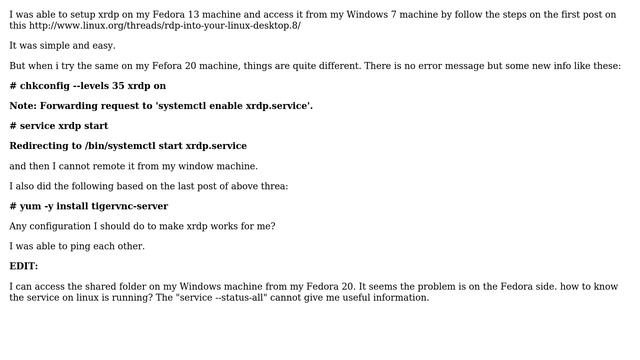 remote desktop to Fedora 20 with xrdp смотреть онлайн