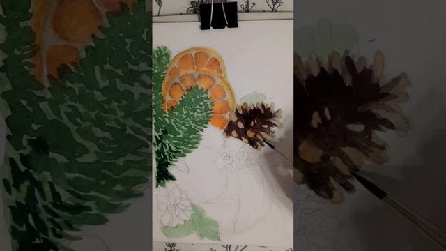 Учусь рисовать. Акварель #watercolor #акварель #учусьрисовать