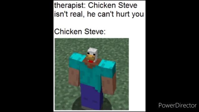 Cursed Minecraft images with Minecraft cave sounds but low pitch