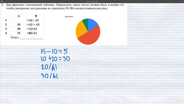 Решение варианта повышенного уровня ОГЭ. Задание 5 смотреть онлайн