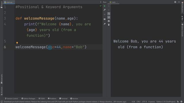 Python For Beginners - Positional & Keyword Arguments Explained
