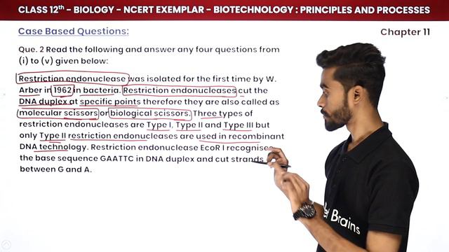 Biotechnology: Principles & Processes - Case Based Questions | Class 12 Biology NCERT Exemplar Ch 1