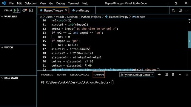 ElapsedTime | Python Program смотреть онлайн