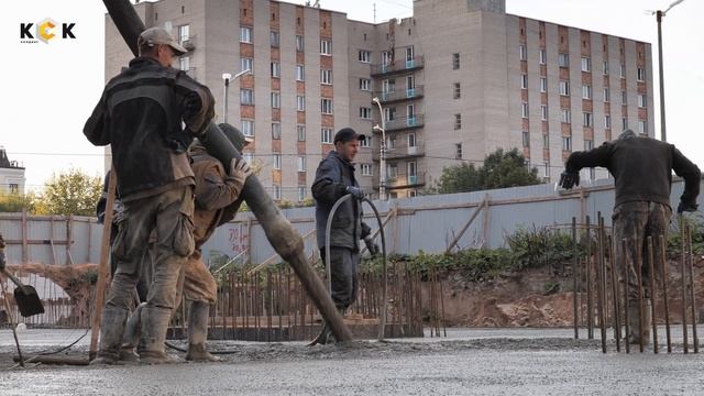 Заливка фундамента нового дома на Шереметьевском проспекте