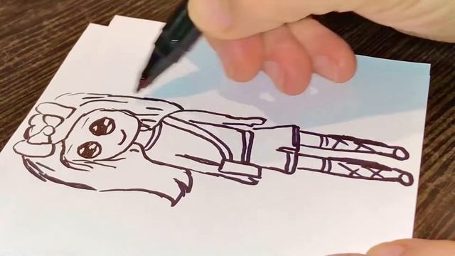 Просто рисуем Chica/Kawaii/ doll/девочка / милая кукла / как нарисовать /рисунок смотреть онлайн