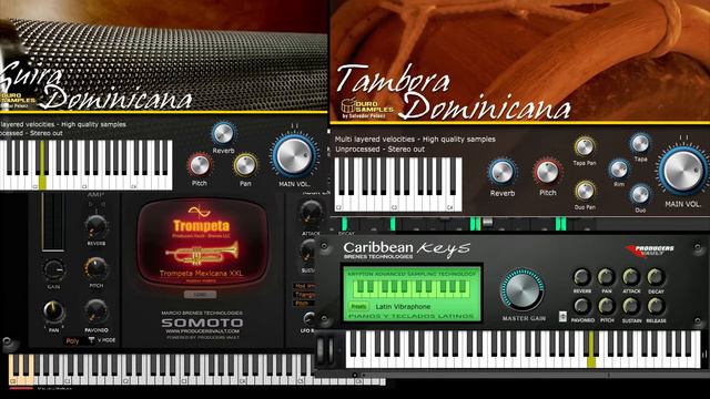 Duro Samples - Guira/Tambora Dominicana - Producers Vault Caribbean Keys - Metales VST смотреть онлайн