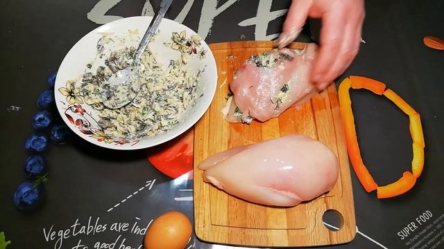 Куриная грудка фаршированная грибами и сыром в духовке смотреть онлайн
