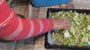 Отличный способ сохранить лук-порей - высушить. Как заготовить сушеный лук-порей и его применение.