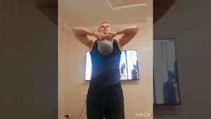 Тренировка плеч с гирей 16кг