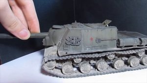 Перекрашенная модель ИСУ-152 , масштаб 1/35 , Звезда !