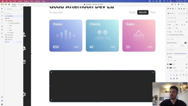 Beautiful Dashboard UI Design - Adobe XD UI Design Tutorial смотреть онлайн
