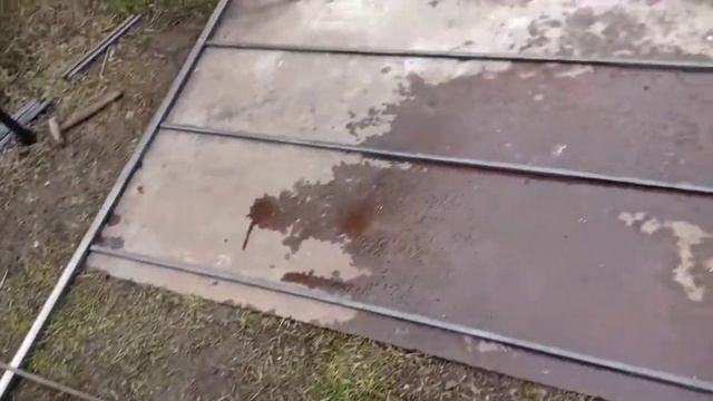 Изготовление с металлопрофиля опоры для плетистых роз. смотреть онлайн