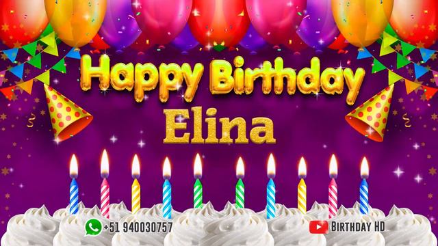 Elina Happy birthday To You - Happy Birthday song name Elina 🎁 смотреть онлайн