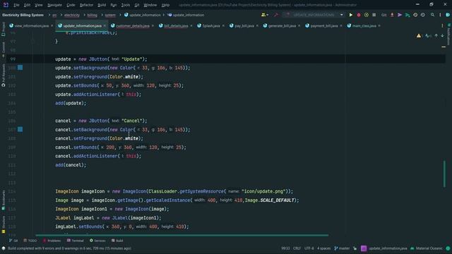 Electricity Billing System | Java Project | Creating the Update Information class смотреть онлайн