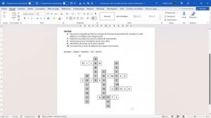 Créer une grille de mots croisés sur Word