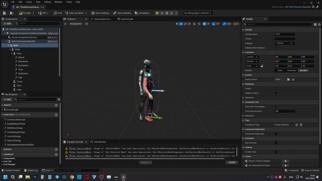 Замена персонажа в Unreal Engine 5.1: ретаргет MetaHuman to Third Person Character смотреть онлайн