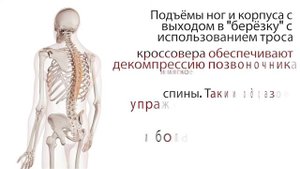 7.4 | Тракционное ЛФК упражнение "берёзка" в кроссовере для вытяжения позвоночника | CAST-IRON