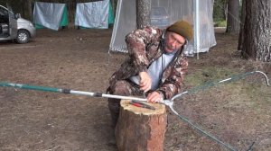 Как починить сломанный подсак на рыбалке в походных условиях / ремонт подсака на рыбалке