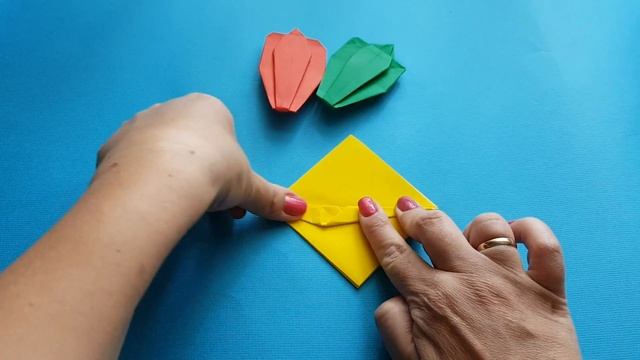 Как сделать красивый перец-светофор из бумаги. Оригами смотреть онлайн