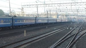 Электровоз ЭП2К-382 (ТЧЭ-6) со скорым поездом "Сож" №056Ь Гомель - Москва