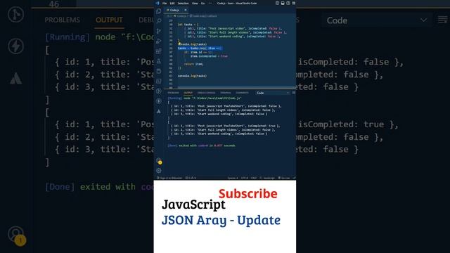 JavaScript in Telugu: Update JSON Array ( Map Method ), Javascript Tutorial For Beginners, JS basic