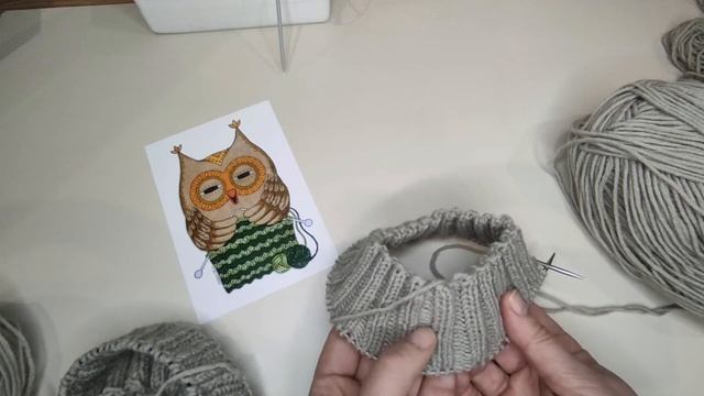 Манишка из Пехорки Перспективной. Вязальные триостарты. 2 старт