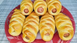 🌭🌿🌭В восторге взрослые и дети💯 Сосиски в тесте косичка в духовке🌿