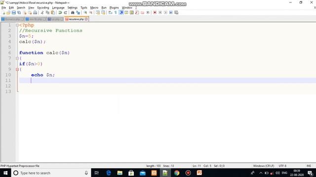 Recursive functions in PHP - T. MOHANA PRIYA, DR.SNSRCAS