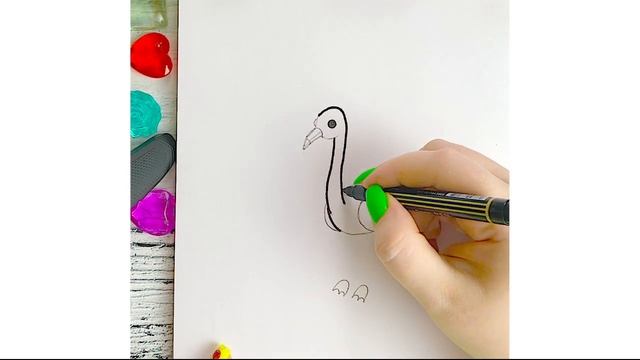 Как нарисовать Фламинго из Адопт Ми Роблокс Легкие рисунки для девочек канал Мама рисует