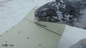 Такого Вы не видели. Разборный мини снегоход .(Мото снегокат на гусенице)