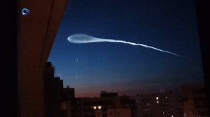 Неопознанный объект сегодня ночью пролетел над Петрозаводском и оставил яркий след в небе