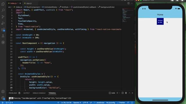 Button loading animation using React Native Reanimated. React Native Tamil PART 2