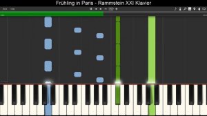 Piano tutorial - Frühling in Paris - Rammstein XXI Klavier