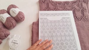 Летний топ спицами/Модный топ с ажурной спинкой/ Топ с ажурной кокеткой #3