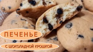 Домашнее нежное печенье с шоколадной крошкой