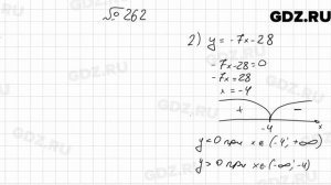 № 262 - Алгебра 9 класс Мерзляк