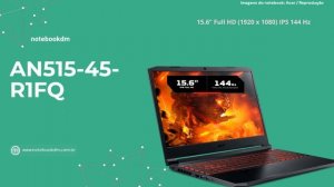 Notebook Acer Gamer Nitro 5 AN515-45-R1FQ AMD R7-5800H