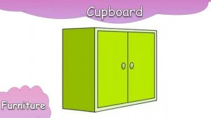 Learn furniture- Parts of the House - English educational video